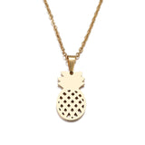 Stainless Steel Pineapple Necklace For Women Gold And Silver Color