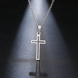 Stainless Steel Chain Cross Necklace For Women Gold And Silver Color