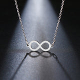 Stainless Steel Chic Infinity Necklace For Women Gold And Silver