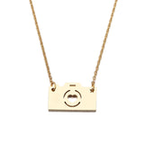 Stainless Steel Camera Necklace For Women Gold And Silver Color