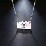 Stainless Steel Camera Necklace For Women Gold And Silver Color