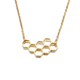 Stainless Steel Necklace Honeycomb Bee