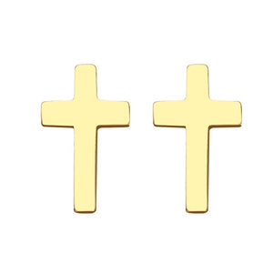 Stainless Steel Earring Cross Gold And Silver Color