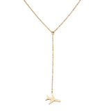 Stainless Steel Airplane Necklace For Women Gold And Silver Color