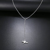 Stainless Steel Airplane Necklace For Women Gold And Silver Color