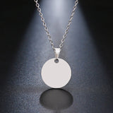 Stainless Steel Circle Necklace For Women Gold And Silver Color