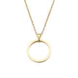 Stainless Steel Casual  Circle Necklace For Women Gold And Silver Color