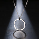 Stainless Steel Casual  Circle Necklace For Women Gold And Silver Color
